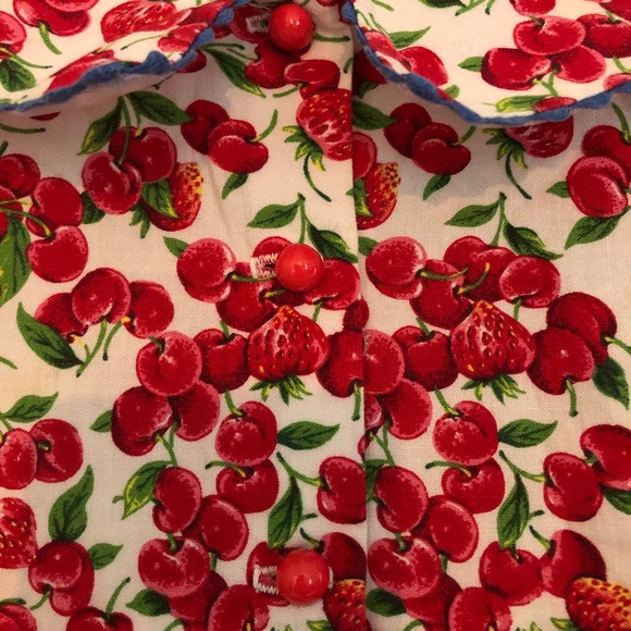 Vintage Sarah Kent Layered Cherries Dress 4T - Picture 8 of 11